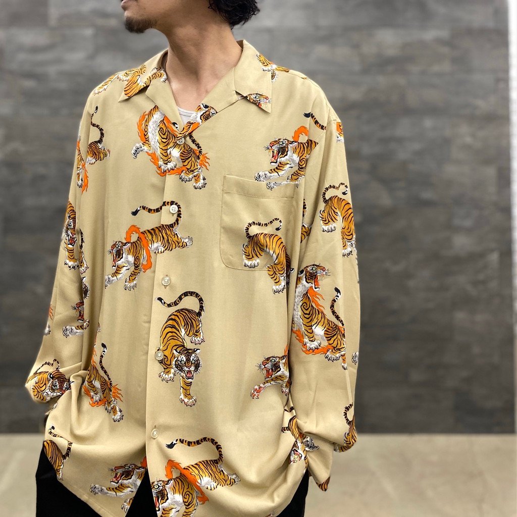 アロハシャツ / TIM LEHI | HAWAIIAN SHIRT L/S -TYPE 5- BEIGE