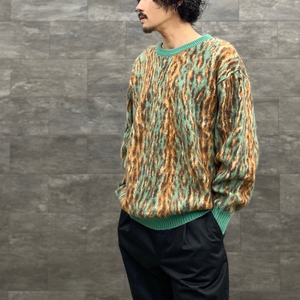 希少 LEOPARD MOHAIR CREW NECK SWEATER tivicr.com