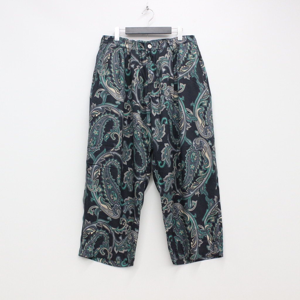 TIGHTBOOTH PRODUCTION | タイトブースプロダクション PAISLEY BAGGY SLACKS #BLACK [FW22-B08]