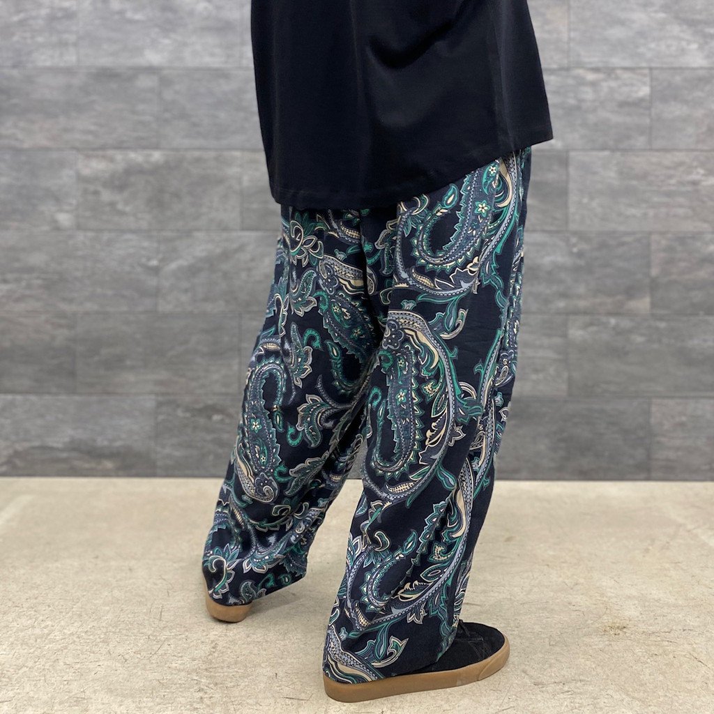 TIGHTBOOTH PRODUCTION | タイトブースプロダクション PAISLEY BAGGY SLACKS #BLACK [FW22-B08]