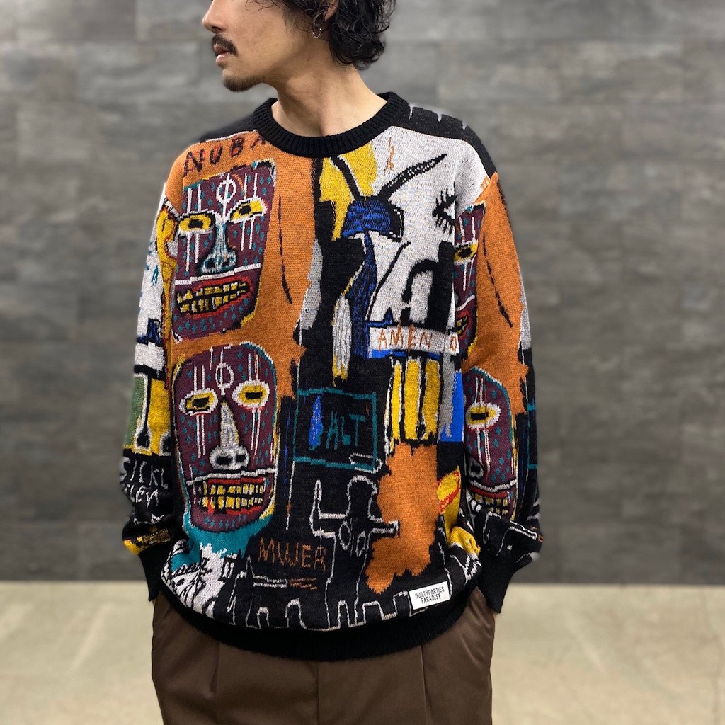 22FW WACKO MARIA BASQUIAT CREW NECK Lサイズ seven-health.com