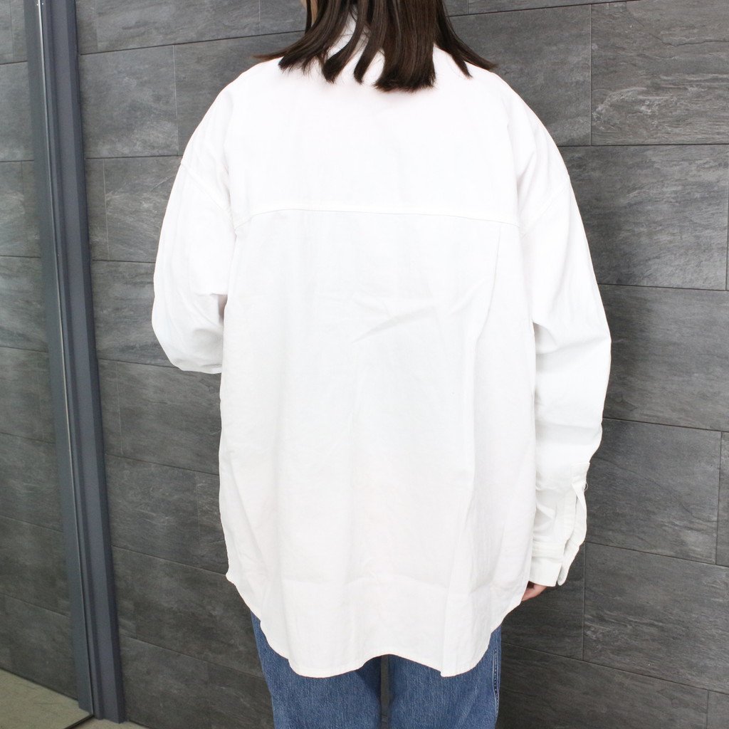 トップス / OVERDYE CORD DESIGN BIG SHIRT WHITE