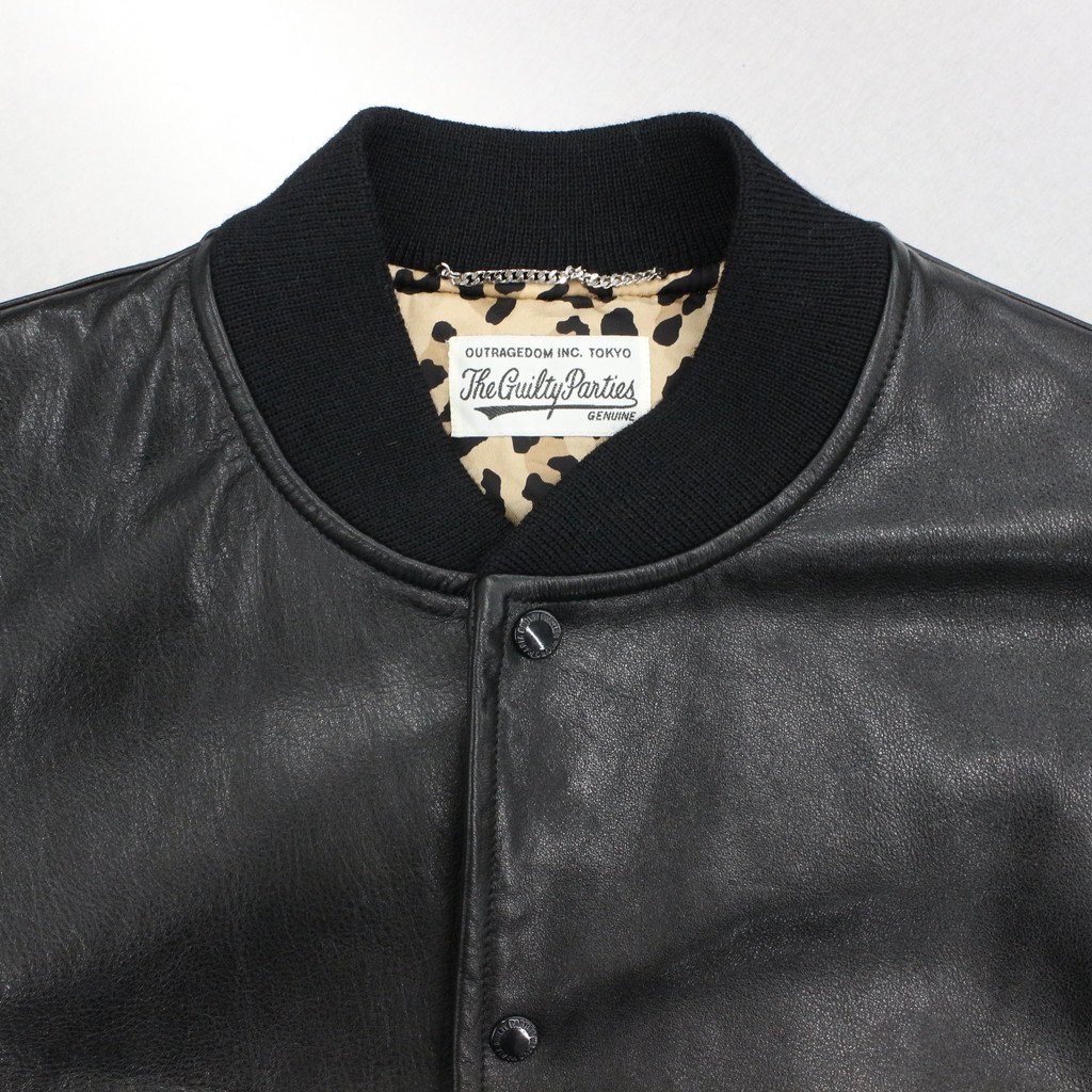 WACKO MARIA | ワコマリア LEATHER VARSITY JACKET A -TYPE 2- #BLACK