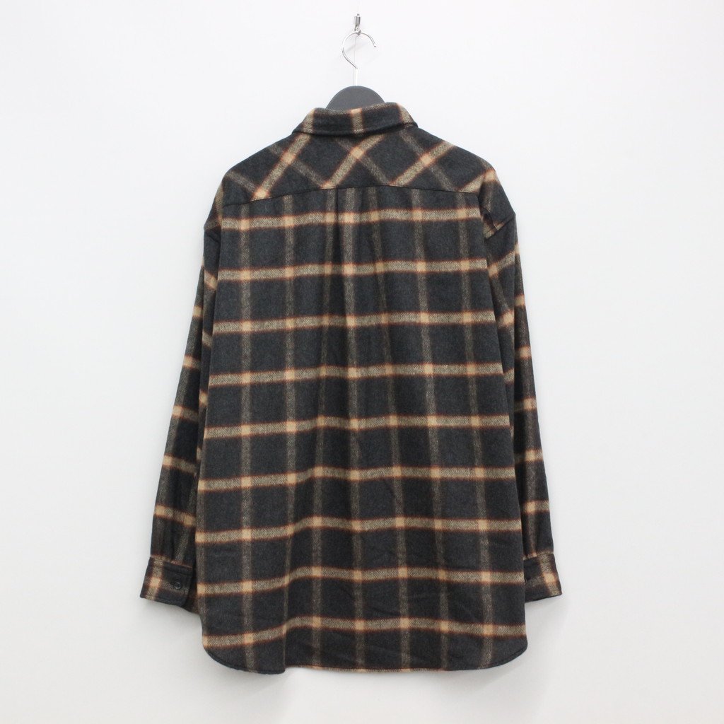 トップス / SHAGGY CHECK SHIRT NAVY