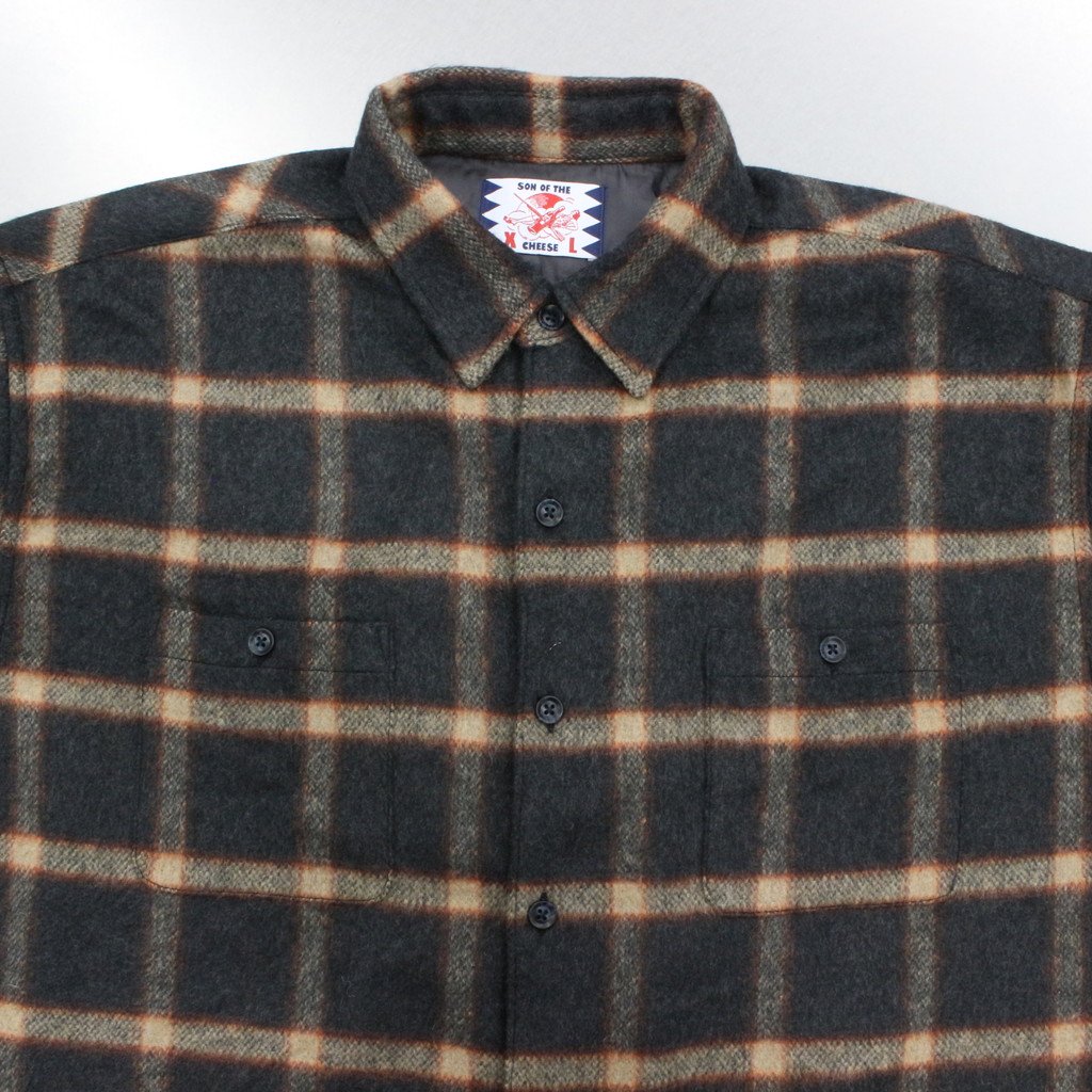 トップス / SHAGGY CHECK SHIRT NAVY