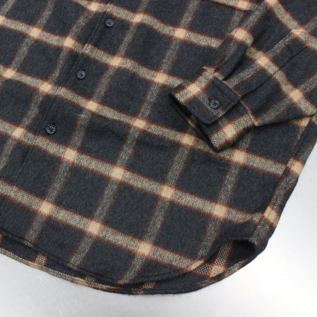 トップス / SHAGGY CHECK SHIRT NAVY