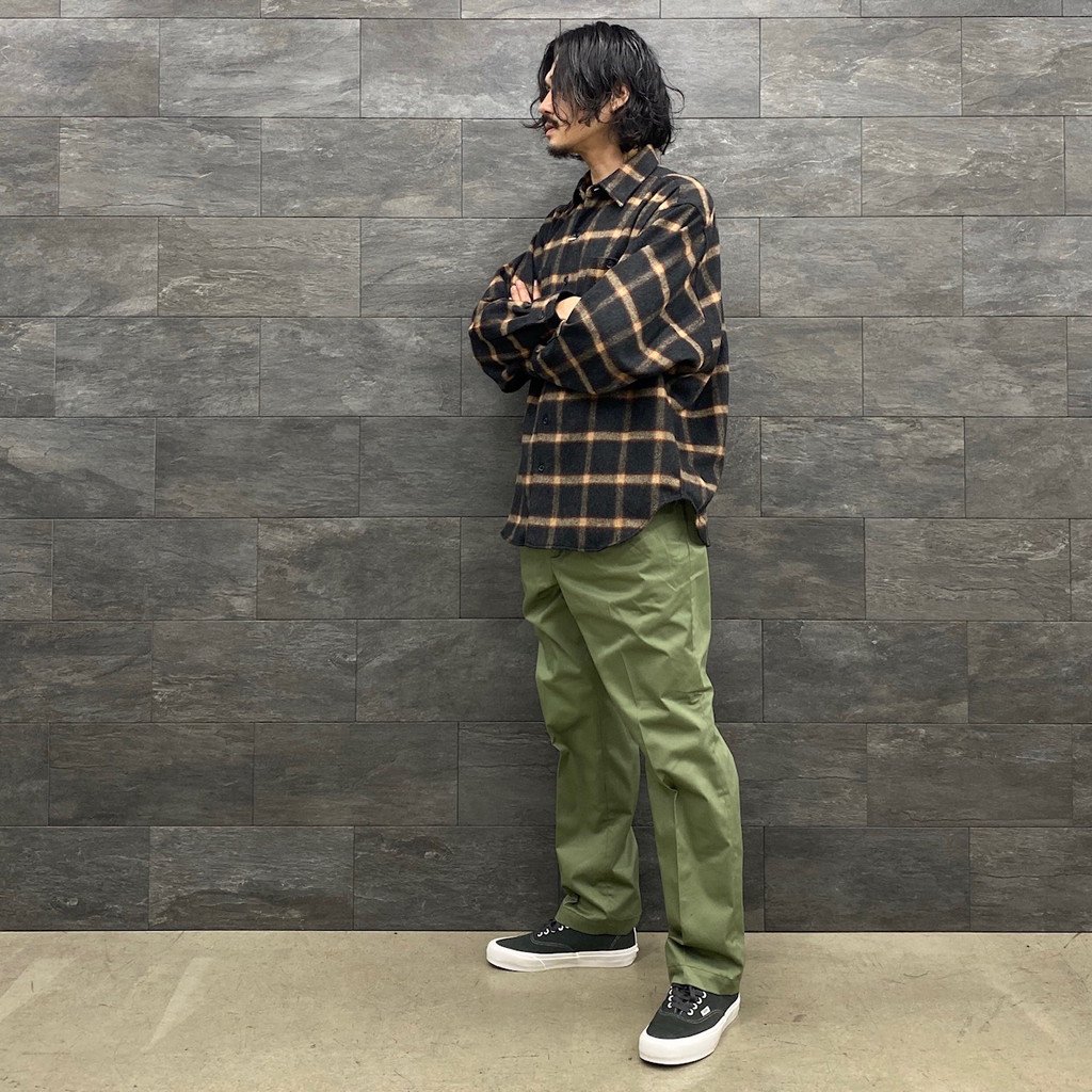 トップス / SHAGGY CHECK SHIRT NAVY