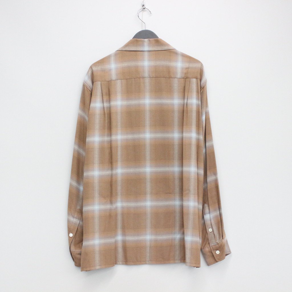 WACKO MARIA | ワコマリア OMBRE CHECK OPEN COLLAR SHIRT L/S -TYPE 2