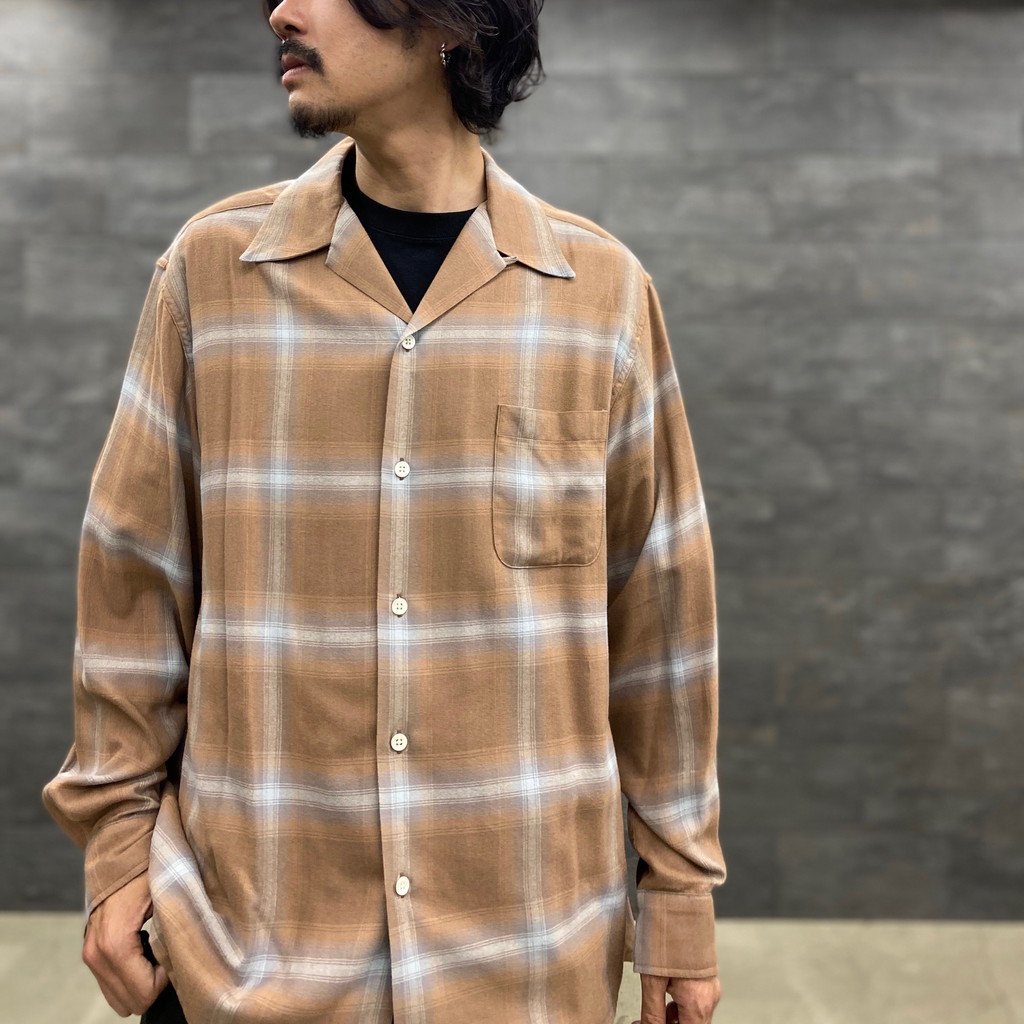 USED Ombre Check Open Collar Shirt | www.ncrouchphotography.com