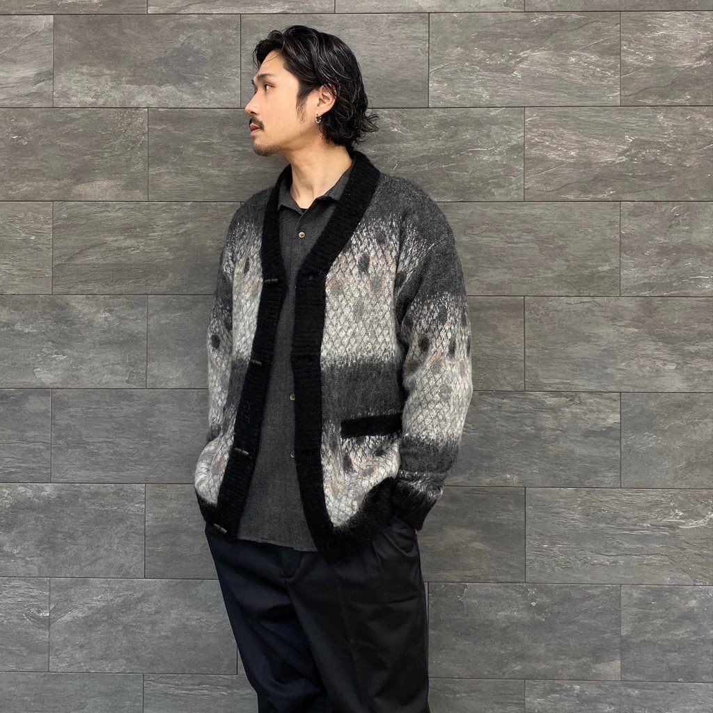 SON OF THE CHEESE | サノバチーズ BROWN TROUT CARDIGAN #GRAY