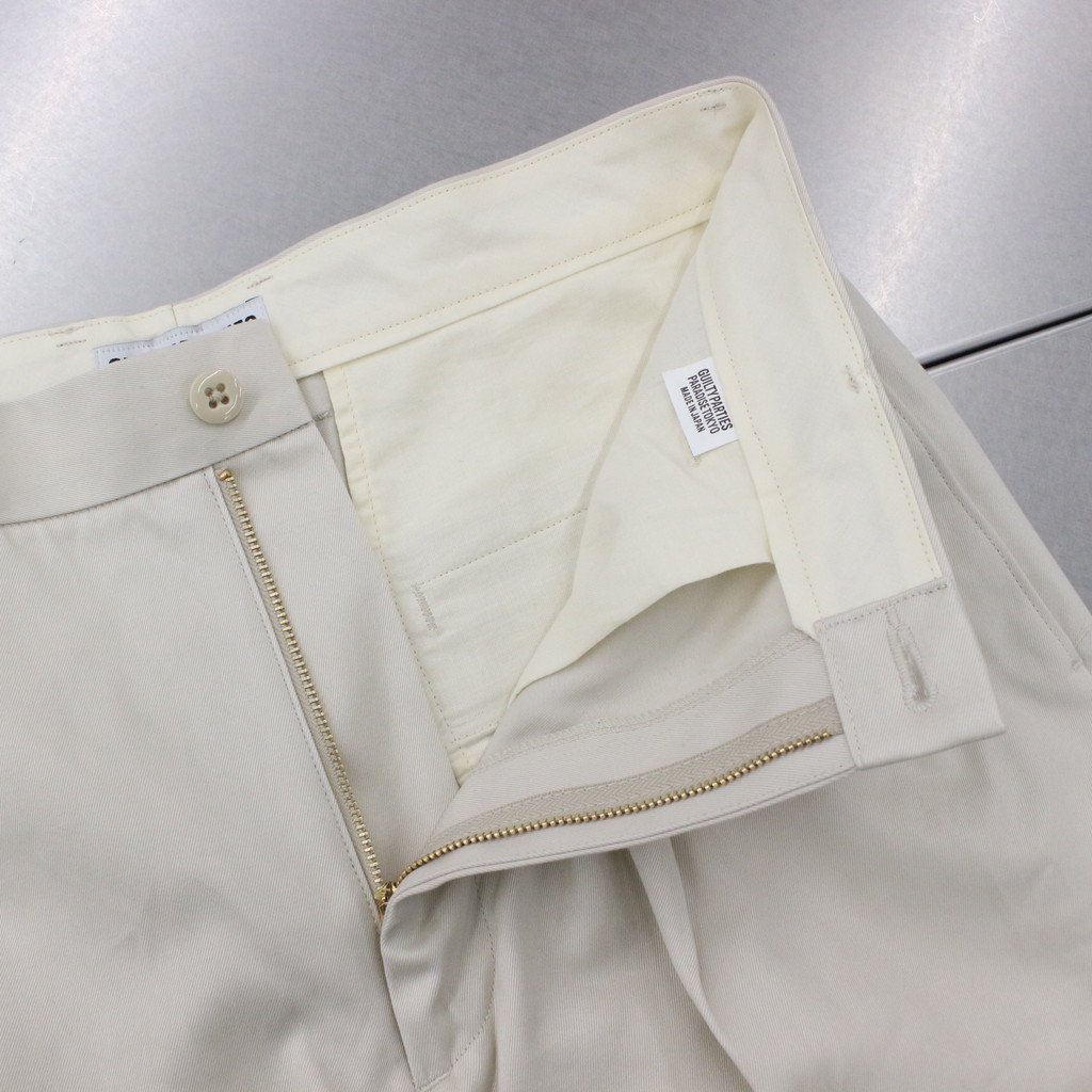 DOUBLE PLEATED CHINO TROUSERS #WHITE [23SS-WMP-PT02] _ WACKO MARIA