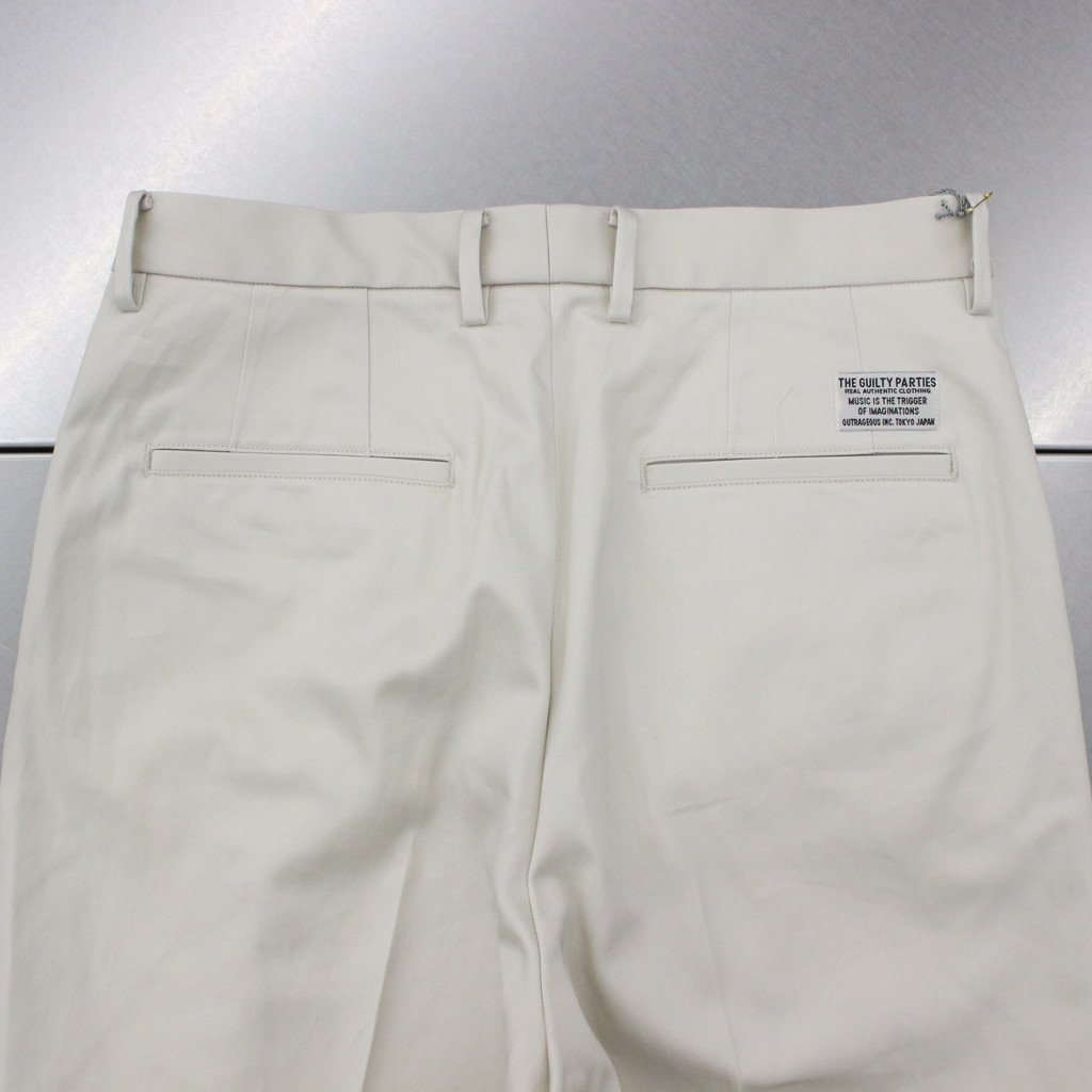 DOUBLE PLEATED CHINO TROUSERS #WHITE [23SS-WMP-PT02] _ WACKO MARIA 