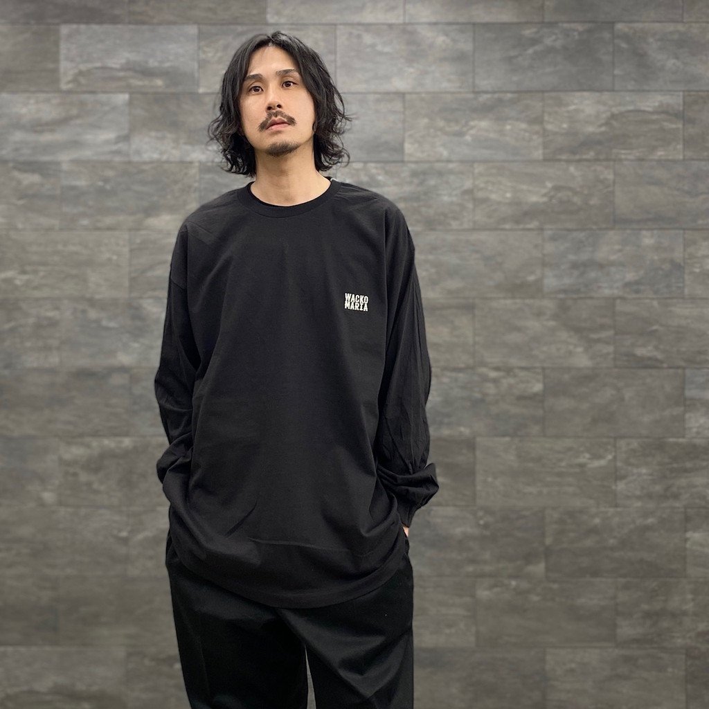 CREW NECK LONG SLEEVE T-SHIRT #BLACK [23SS-WMT-LT01] _ WACKO MARIA