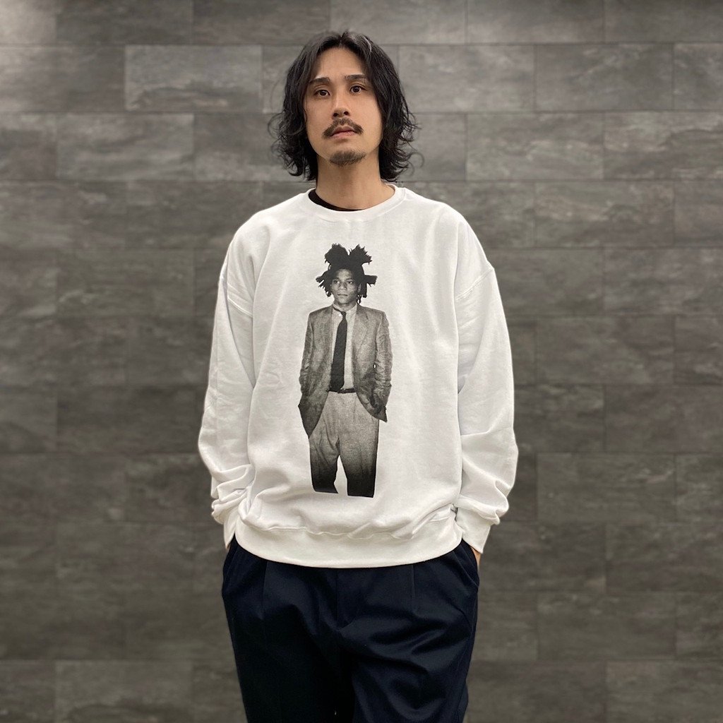 JEAN-MICHEL BASQUIAT | CREW NECK SWEAT SHIRT #WHITE [BASQUIAT-WM