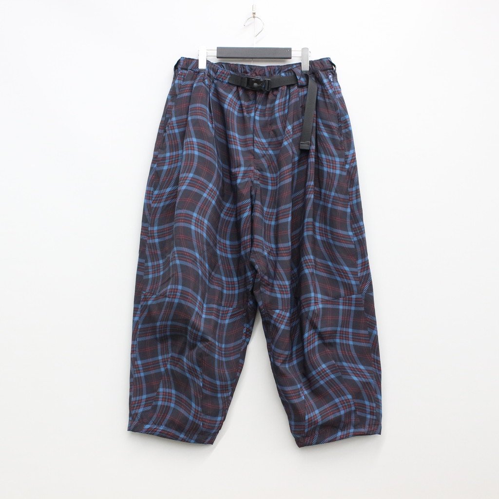 パンツ / WAVY PLAID BALLOON PANTS NAVY