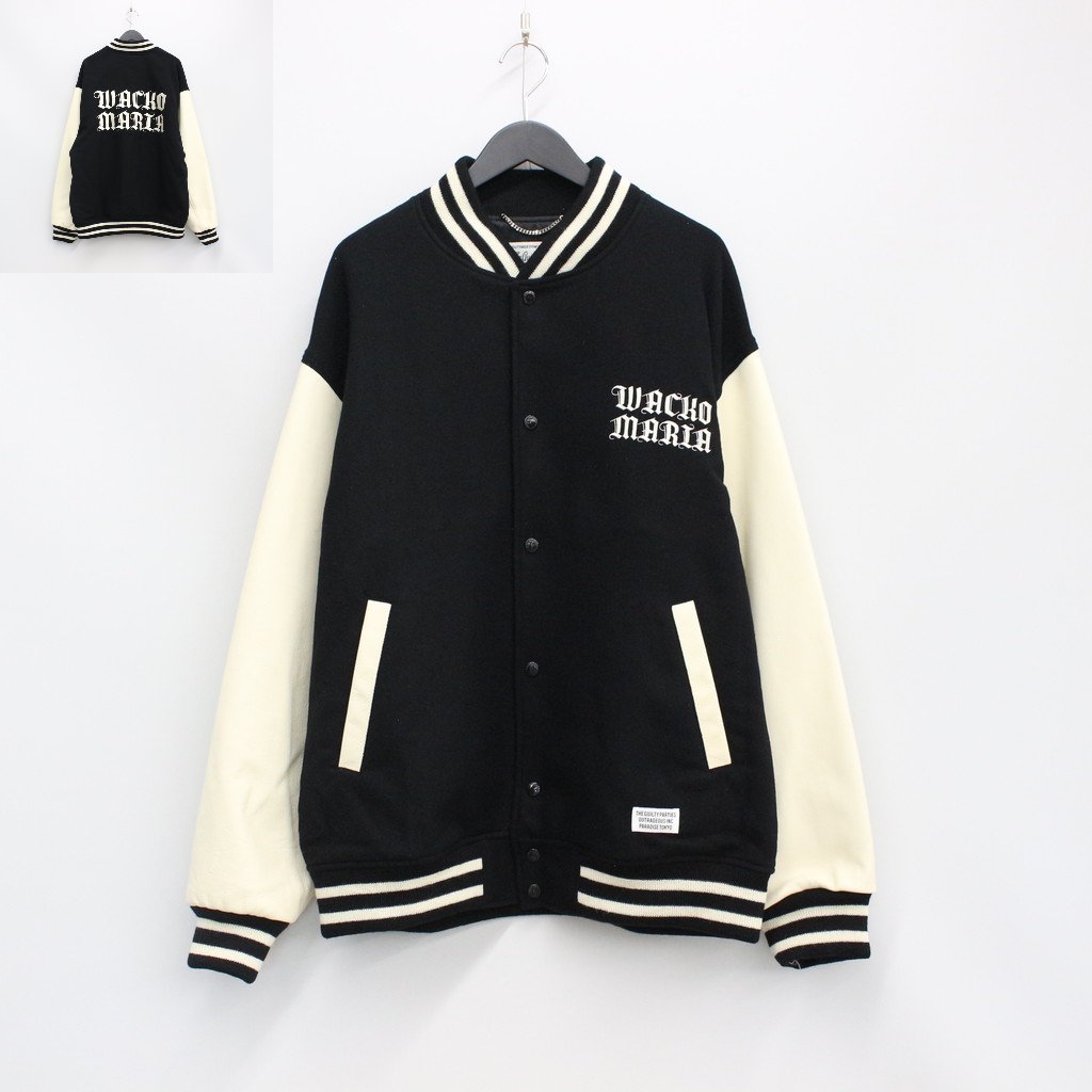 WACKO MARIA LEATHER VARSITY JACKET | hartwellspremium.com