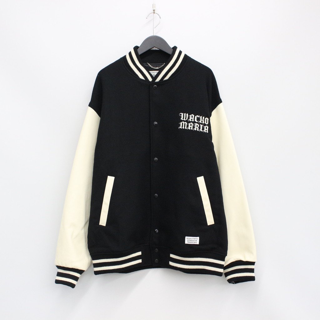 LEATHER VARSITY JACKET -TYPE 3- #BLACK [23SS-WMO-BL07] _ WACKO