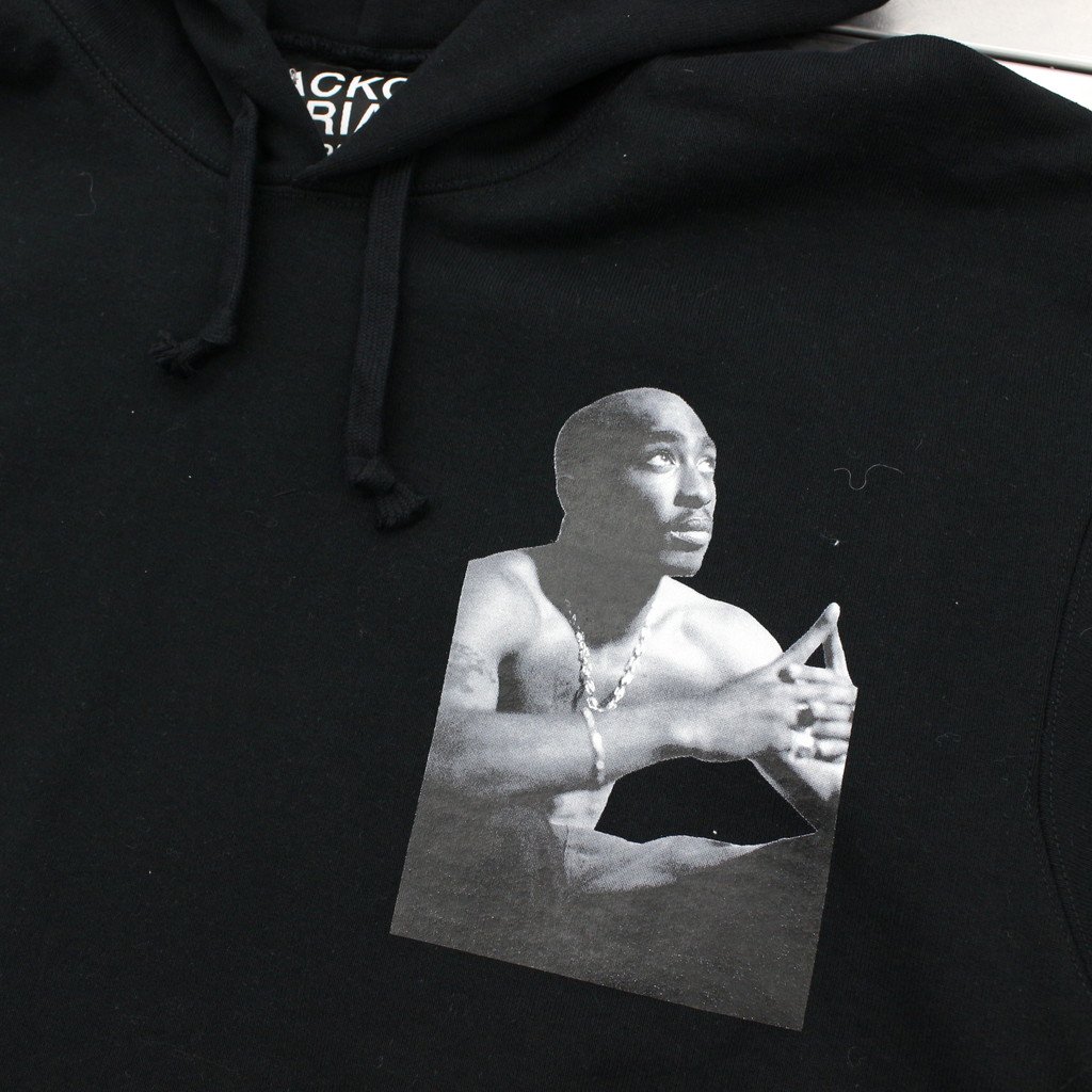 トップス / TUPAC | HEAVY WEIGHT PULLOVER HOODED SWEAT SHIRT -TYPE 1- BLACK