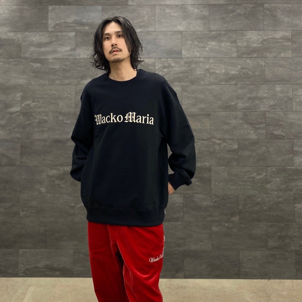 トップス / MIDDLE WEIGHT CREW NECK SWEAT SHIRT BLACK