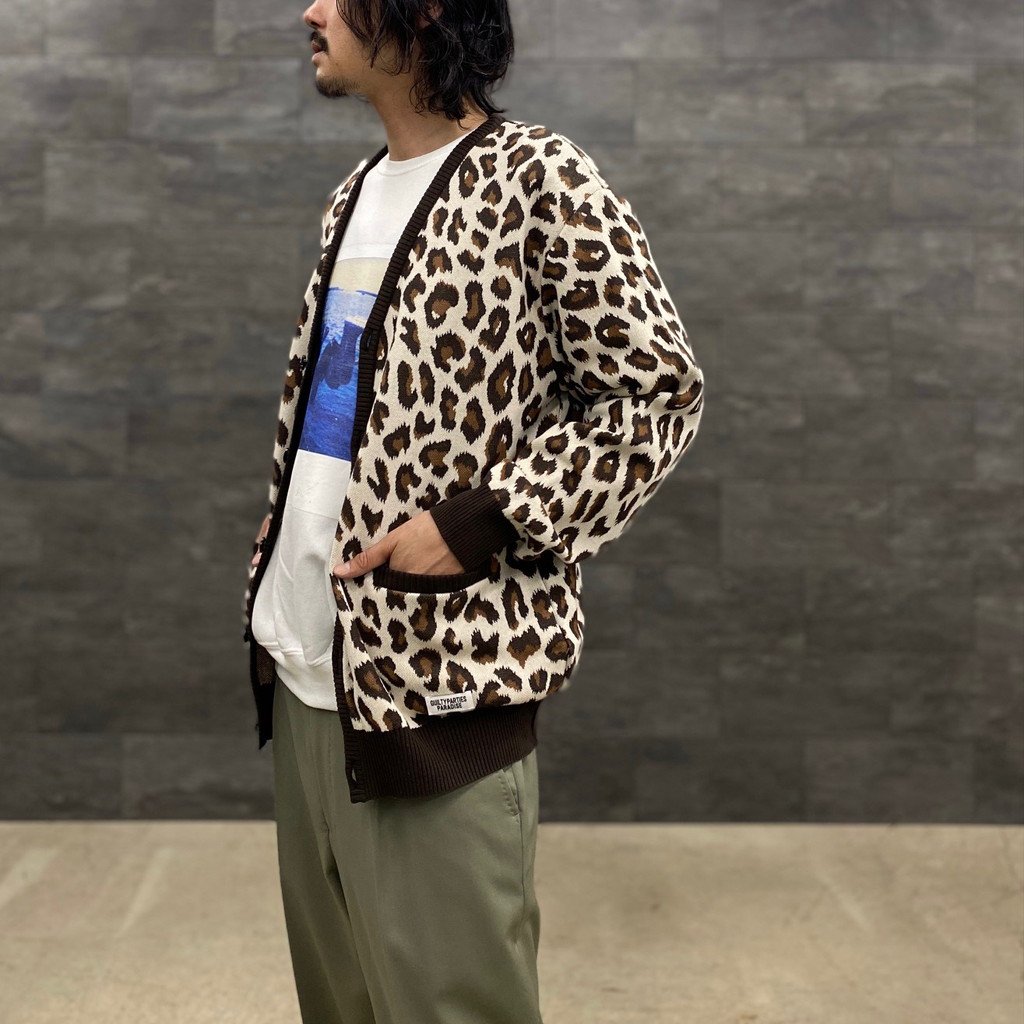 LEOPARD JACQUARD CARDIGAN #WHITE [23SS-WMK-KN16] _ WACKO MARIA