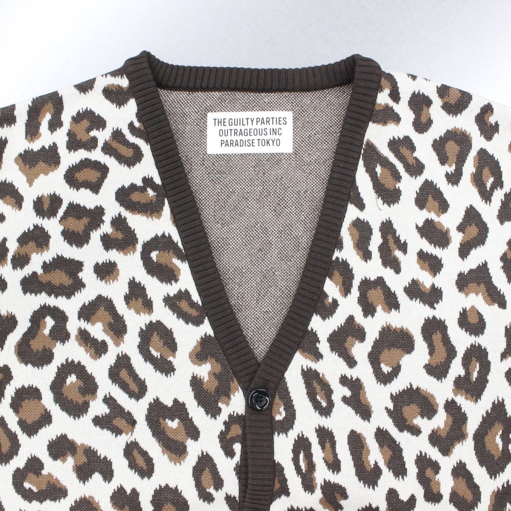 トップス / LEOPARD JACQUARD CARDIGAN WHITE