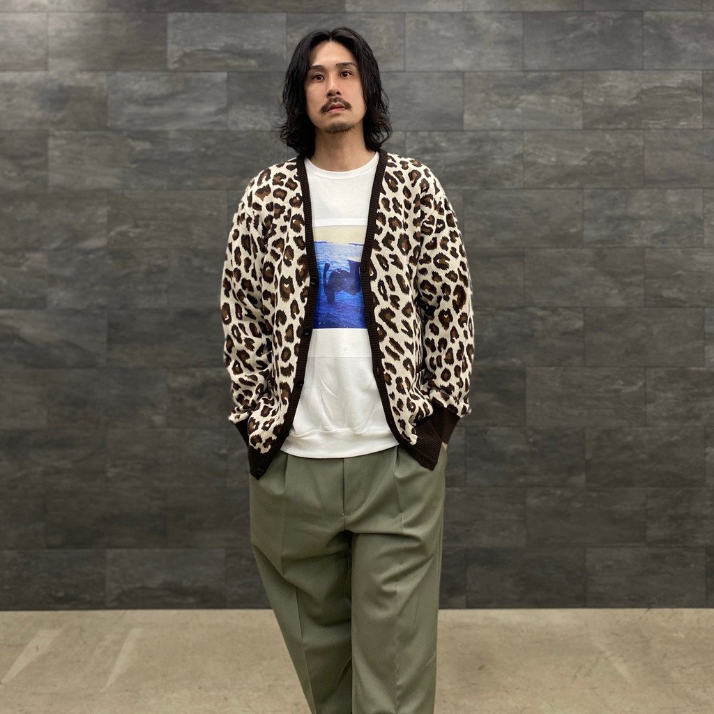 WACKO MARIA LEOPARD JACQUARD CARDIGAN - カーディガン