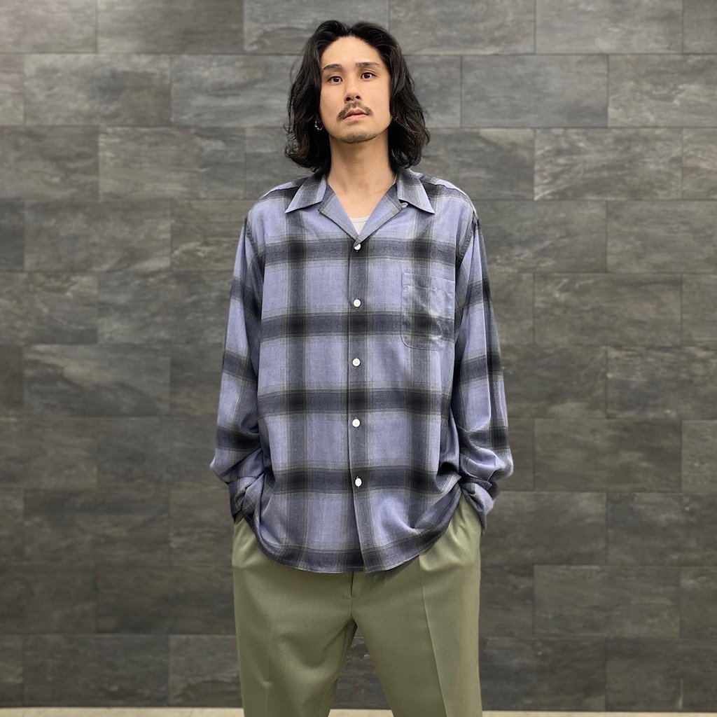 WACKO MARIA CHECK OPEN COLLAR SHIRT S/S | monsterdog.com.br