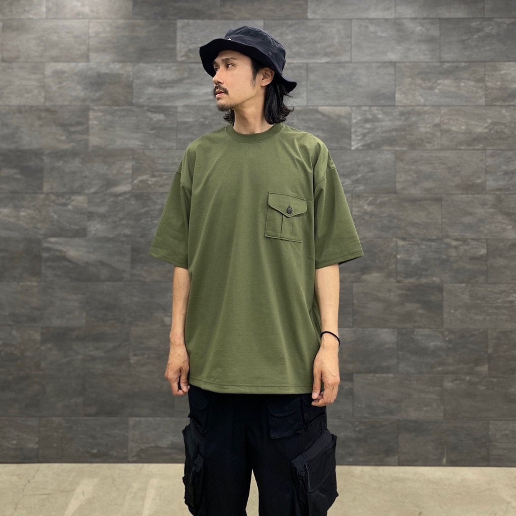 TECH TEE MIL POCKET CREW #OLIVE GREEN [BE-36023] _ DAIWA PIER39