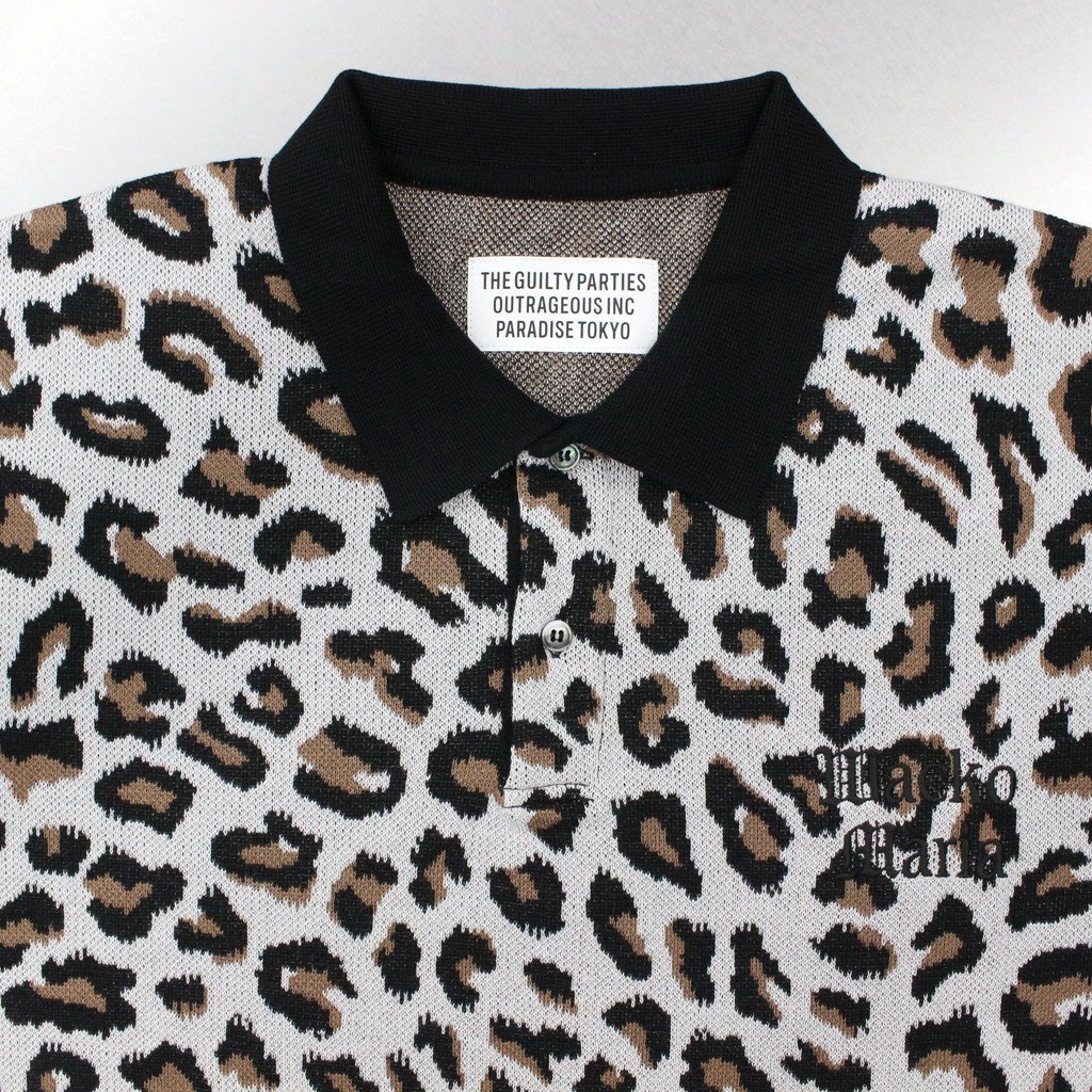 LEOPARD KNIT POLO SHIRT #IVORY [23SS-WMK-KN09] _ WACKO MARIA