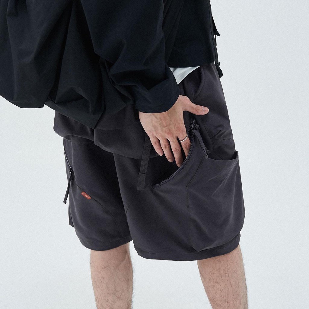 MWS-01 「hydrodynamics」 Utility Zip-Shorts #D-GRAY [GOOPI-23SS