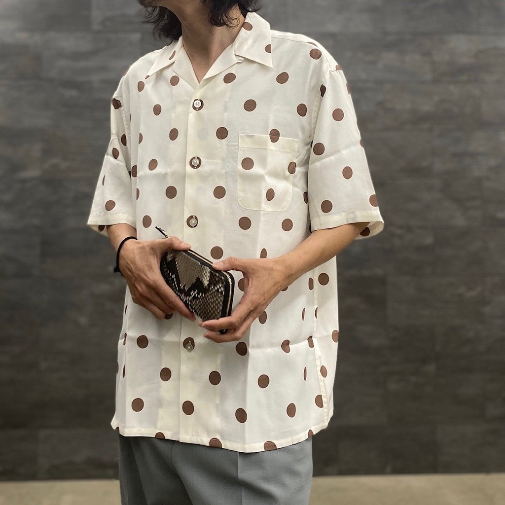 WACKO MARIA DOTS OPEN COLLAR SHIRT アロハ-