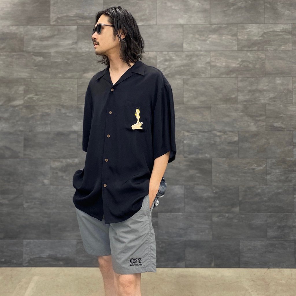 23ss WACKO MARIA BOARD SHORTS グレー Ｌ-