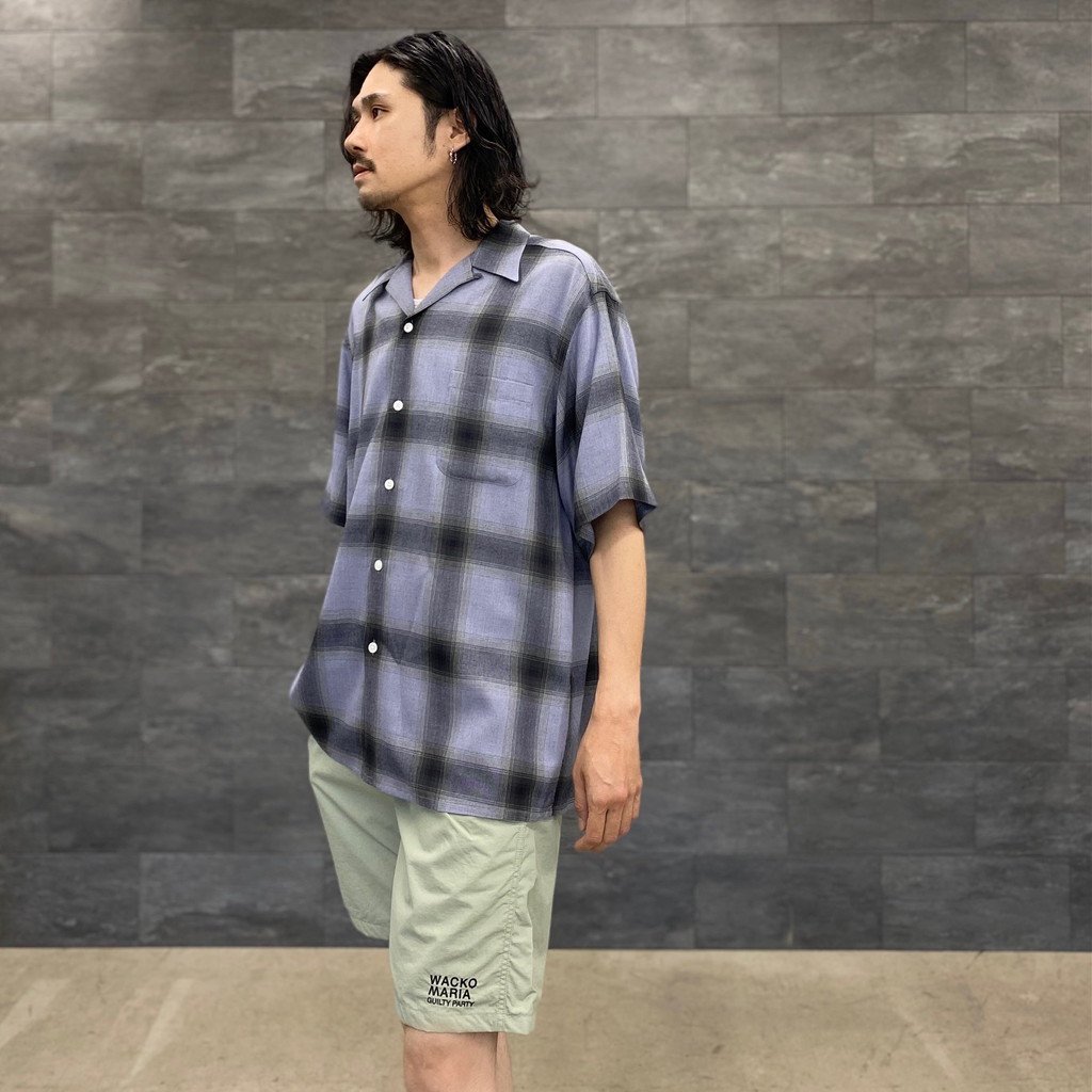 OMBRE CHECK OPEN COLLAR SHIRT S/S | guardline.kz