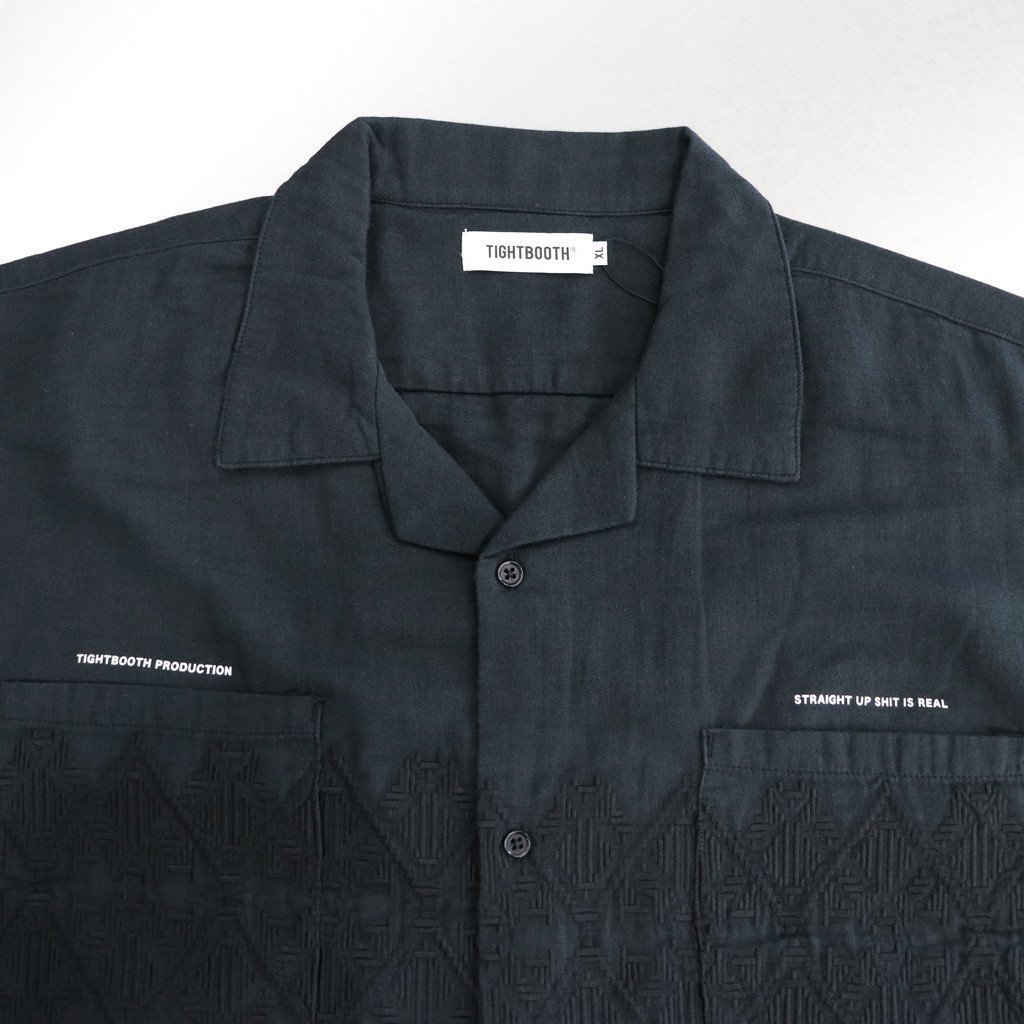 DIAMOND ROLL-UP SHIRT #BLACK [SU23-S01] _ TIGHTBOOTH PRODUCTION