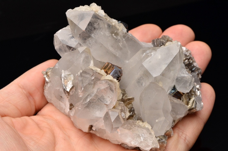 水晶 雲母 カルサイト 毒砂（どくしゃ） 共生鉱石 １点もの 