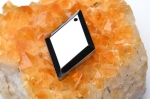 高純度 テラヘルツ鉱石 菱形（小）　30x20mm　ペンダントトップ_R5505-5