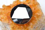 高純度 テラヘルツ鉱石 （中）六芒星 丸型（ダビデの星・ヘキサグラム）　30mm　ペンダントトップ_R5505-15