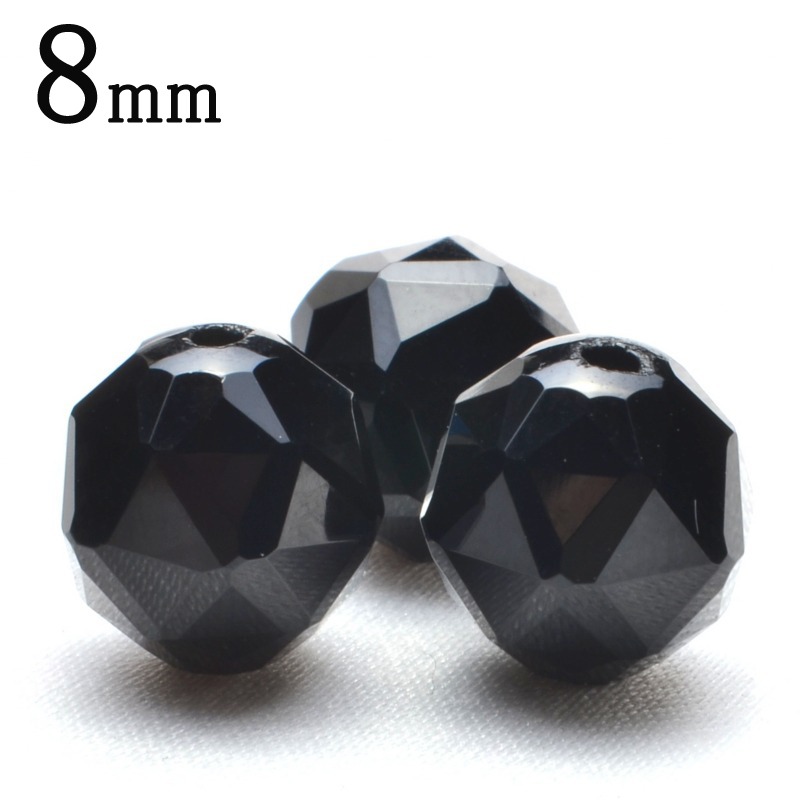 モリオン 黒水晶 スターカット 8mm 粒売り_T384-8 - 天然石 卸問屋｜福