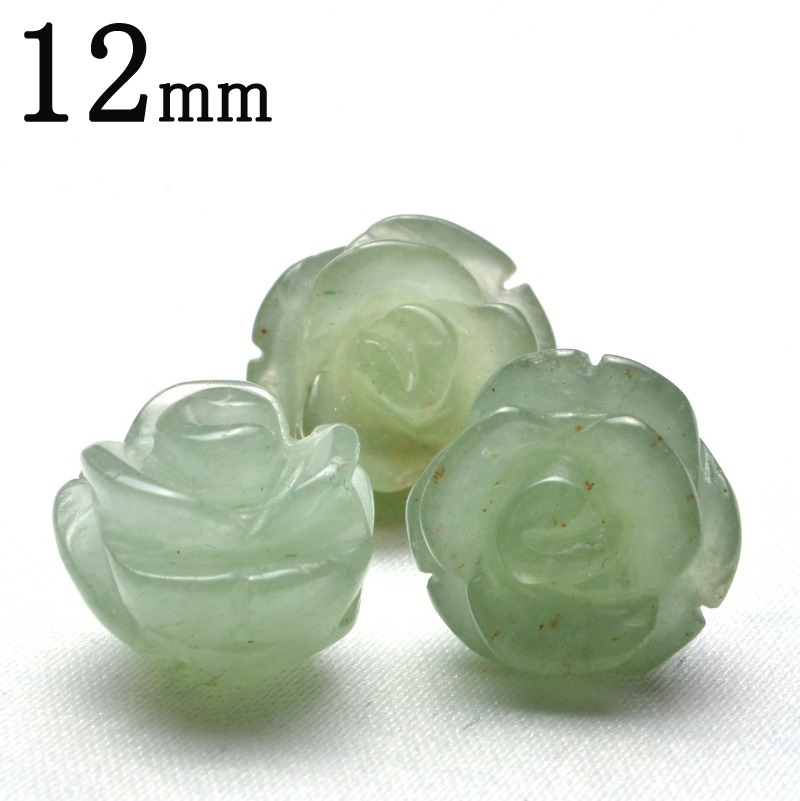 アベンチュリン 薔薇カット 12mm 粒売り_T401-12 - 天然石 卸問屋｜福