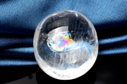 【１点物】天然透明虹入り水晶 アイリスクォーツ　28x26mm　オーバル ルース_PH7313