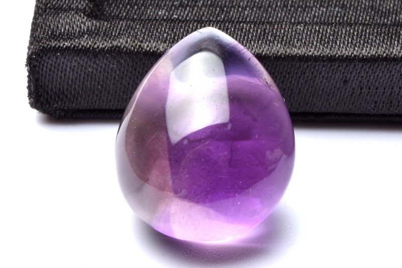 １点物】高透明虹入り 幻影紫水晶 アメジストファントム 20x17mm 