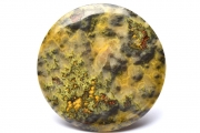 【１点物】美麗模様！多種鉱物結晶 バンブルビージャスパー(マルハナバチジャスパー)　55mm　コイン ルース_PH8206