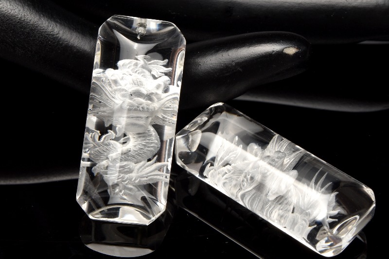 龍彫り水晶 龍彫り水晶 素彫り 粒売り 各サイズ 10mm/12mm/14mm/16mm