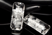 【15%OFF】水晶　36x16mm　青龍素彫 レクタングル(トップ穴) ルース 1個売り_PRG1239