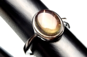 【１点物】Silver925◇まろやかシラー アンデシン　10x8mm　オーバル 指輪リング(サイズ調整可) _PJ9281