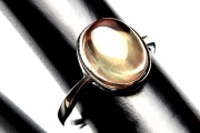 【１点物】Silver925◇まろやかシラー アンデシン　10x8mm　オーバル 指輪リング(サイズ調整可) _PJ9286