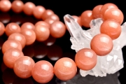 オレンジサンムーンストーン　10.5mm　ブレスレット 【動画】 1個売り _BG3871-105