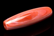 【１点物】高発色 南紅瑪瑙(ナンホーン)　57x17mm　チューブ 天珠型(貫通穴) ビーズ _PA905