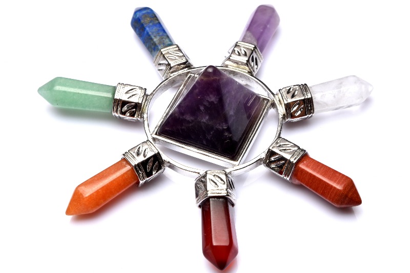 アメジスト　ピラミッド型　天然石 虹が凄い◎ アメジスト ピラミッド型03◇Amethyst Pyramid