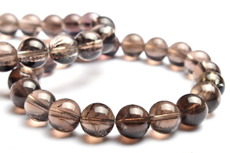 究極品質　超希少幻の逸品　愛の守護石　レインボースモーキーアメジストのブレス レインボー スモーキーアメジスト茶水晶 11.5mm ブレスレット 1個売り